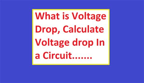 What is Voltage Drop Allowable Limit and Calculation.